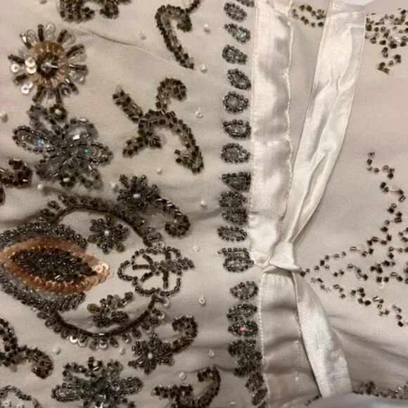 Vintage Y2K Fairycore whimsical Apart pearl dress, white cocktail dress. - Picture 6 of 7